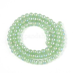 Electroplate Imitation Jade Glass Beads Strands&nbsp;LS-GLAA-T032-J4mm-AB03