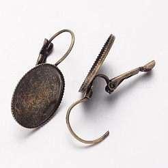 Brass Leverback Earring Findings&nbsp;KK-H170-AB