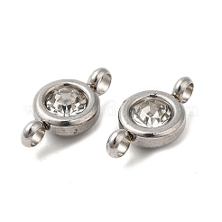 304 Stainless Steel Single Rhinestone Connector Charms&nbsp;STAS-E194-13P