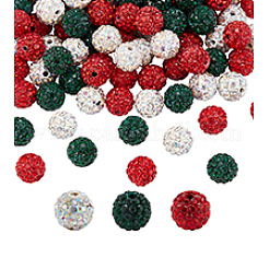120Pcs 3 Colors Pave Disco Ball Beads&nbsp;RB-PH0001-42