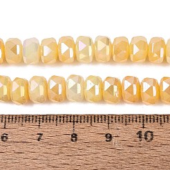 Electroplate Crackle Imitation Jade Glass Beads Strands&nbsp;EGLA-Q135-01A-C07