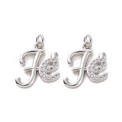 Rack Plating Brass Micro Pave Cubic Zirconia Pendants&nbsp;KK-C008-33P