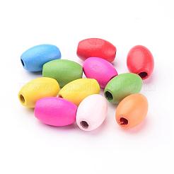 Mixed Color Barrel Natural Wood Beads for Jewelry Making&nbsp;X-TB231Y
