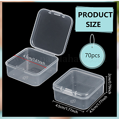 70Pcs Plastic Boxes with Hinged Lid&nbsp;CON-BC0007-65
