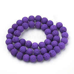 Synthetic Lava Rock Beads Strands&nbsp;G-S277-8mm-06