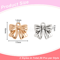 60Pcs 2 Colors Tibetan Style Alloy Pendants&nbsp;FIND-HY0005-02