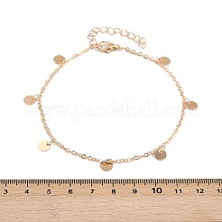 Alloy Colorful Rhinestone Chain Disc Butterfly Tassel 4 Layered Anklets for Women&nbsp;AJEW-A069-01B-G
