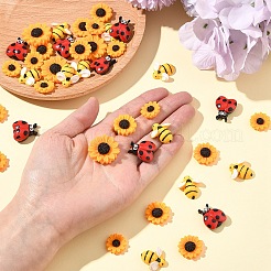 45Pcs 5 Styles Opaque Resin Cabochons&nbsp;CRES-YW0001-36