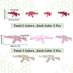 25Pcs 5 Style Alloy Rhinestone Cabochons&nbsp;MRMJ-HY0002-43