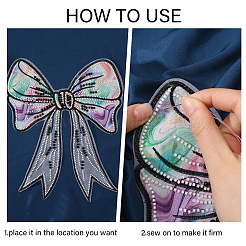 Bowknot Polyester Embroidery Costume Accessories&nbsp;DIY-WH0308-564A
