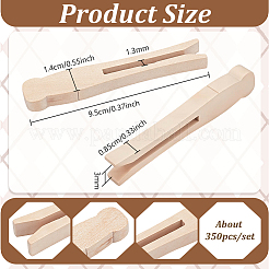 350Pcs Craft Wooden Flat Clips&nbsp;DIY-WA0001-27