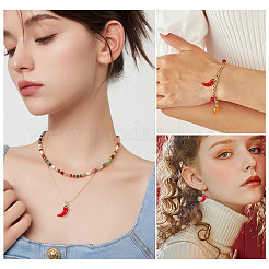 8Pcs Brass Enamel Pendants&nbsp;KK-TA0002-55