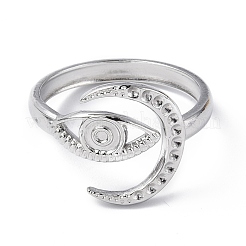Tarnish Resistant 304 Stainless Steel Open Cuff Ring Finding&nbsp;RJEW-C046-05P
