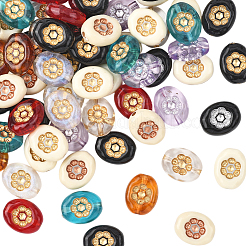 200Pcs 10 Colors Opaque & Transparent Acrylic Metal Enlaced Beads&nbsp;OACR-SC0002-69