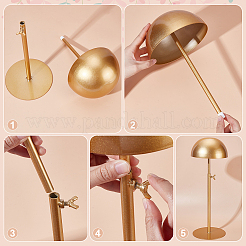 Adjustable Height Iron Hat Display Stands&nbsp;ODIS-WH0086-166B