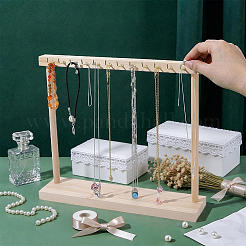 Rectangle Wooden Necklace Organizer Display Stands&nbsp;NDIS-WH0010-36A
