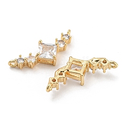 Brass Pave Clear Cubic Zirconia Pendants&nbsp;X-KK-Q789-09G