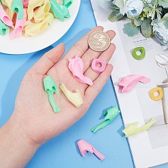 60Pcs 12 Style Polyethylene/Silicone Pencil Grips for Kids&nbsp;AJEW-GF0003-36