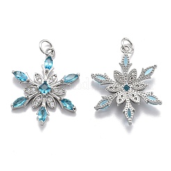 Brass Cubic Zirconia Pendants&nbsp;ZIRC-O044-02H-P
