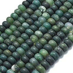 Natural Moss Agate Beads Strands&nbsp;G-P575-A24-8x5mm
