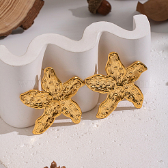 304 Stainless Steel Starfish Stud Earrings&nbsp;FR8971