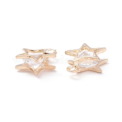 Alloy Clear Cubic Zirconia Charms&nbsp;ZIRC-A022-01G