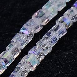 Electroplate Glass Bead Strands&nbsp;EGLA-J028-4x4mm-AB21