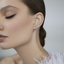 Sterling Silver Zircon Embellished Ear and Necklace Set Elegant Office Jewelry&nbsp;SP9186-1