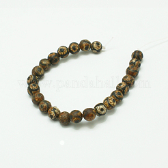 Tibetan Style 3-Eye dZi Beads&nbsp;X-G-K166-04-8mm-L2