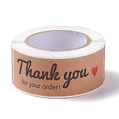 Rectangle Thank You Theme Paper Stickers&nbsp;X-DIY-B041-33C