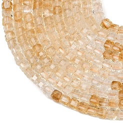 Heated Natural Citrine Beads Strands&nbsp;G-B175-C06-3x3mm