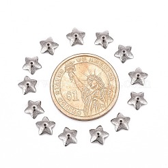Tarnish Resistant 5-Petal Flower Smooth Surface 304 Stainless Steel Bead Caps&nbsp;STAS-R065-53