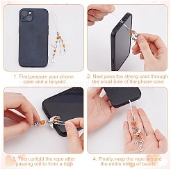Alloy & Acrylic Mobile Straps&nbsp;HJEW-GO00063