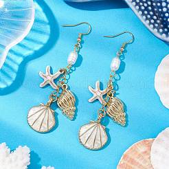 Alloy Enamel Dangle Earrings&nbsp;EJEW-JE06220