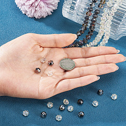 2 Strands 2 Styles Electroplate Transparent Glass Beads Strands&nbsp;EGLA-TA0013-68