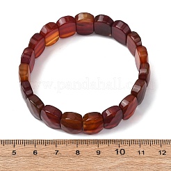 Dyed & Heated Natural Carnelian Beaded Stretch Bracelets for Unisex&nbsp;G-K303-01I