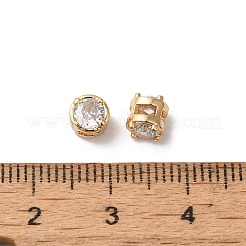 Brass Pave Clear Glass Multi Strand Links&nbsp;KK-C062-055G