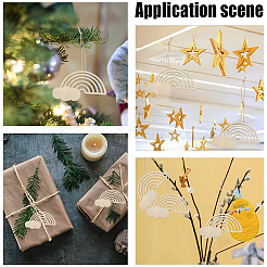 DIY Unfinished Rainbow Wooden Pendant Decorations&nbsp;WOOD-WH0030-48