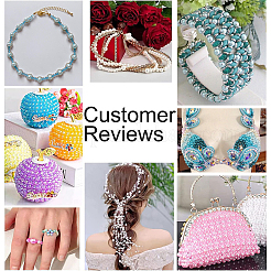 300Pcs 6 Colors Baking Paint Pearlized Glass Pearl Beads&nbsp;HY-PH0001-14