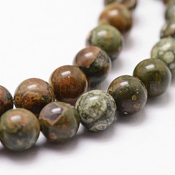 Natural Rhyolite Jasper Bead Strands&nbsp;G-G735-30-6mm
