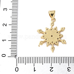 Brass Micro Pave Cubic Zirconia Pendants&nbsp;KK-A252-04G
