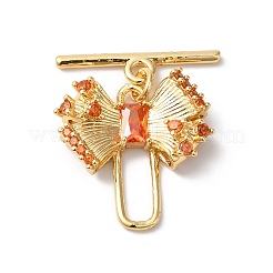 Brass Toggle Clasps&nbsp;KK-C062-042G-01