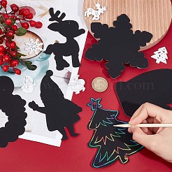 Christmas Theme Rainbow Scratch Painting Art Paper&nbsp;FIND-WH0135-13