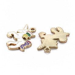Alloy Enamel Pendants&nbsp;ENAM-N055-024A-NR