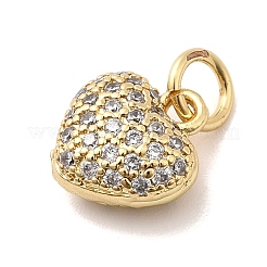 Brass Micro Pave Cubic Zirconia Pendants&nbsp;KK-C137-01G-03