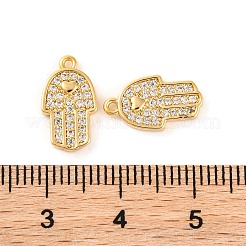 Brass Micro Pave Clear Cubic Zirconia Pendants&nbsp;KK-U017-06B-G