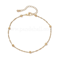 304 Stainless Steel Singapore Chain Anklets&nbsp;AJEW-AN00645