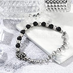 304 Stainless Steel Skull Link Bracelets&nbsp;BJEW-F486-03P