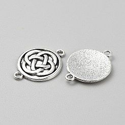 Tibetan Style Alloy Knot Connector Charms&nbsp;FIND-WH0432-92E