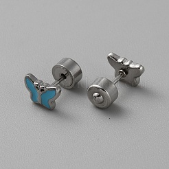 304 Stainless Steel Stud Earrings for Women&nbsp;EJEW-WH0016-32P